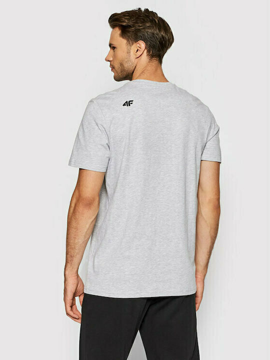 4F Men's Athletic T-shirt Short Sleeve Gray