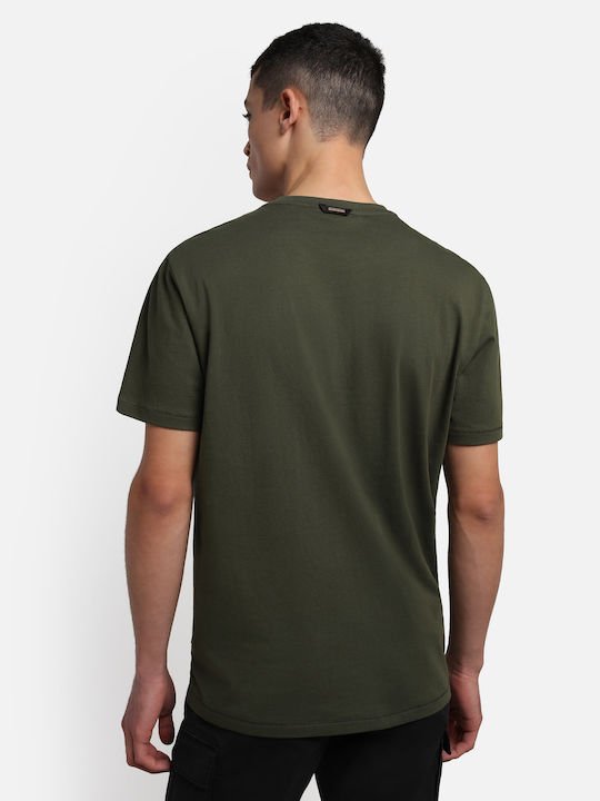 Napapijri Men's Short Sleeve T-shirt Khaki