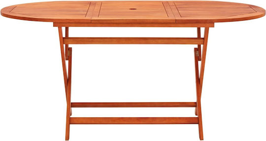 Table Foldable 160x85x75cm Brown Table Foldable 160x85x75cm Brown