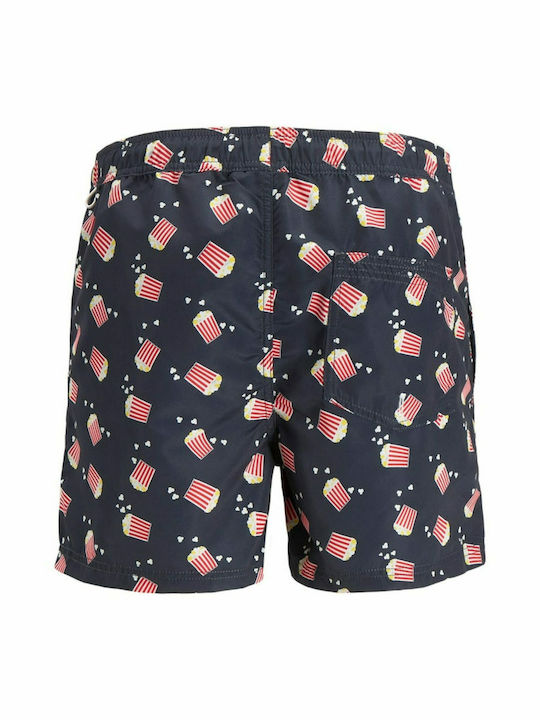 Crete Men's Swimwear Shorts Navy Blue with Patterns