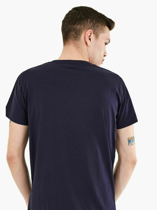 Gant Ανδρικό T-shirt Navy Μπλε με Λογότυπο