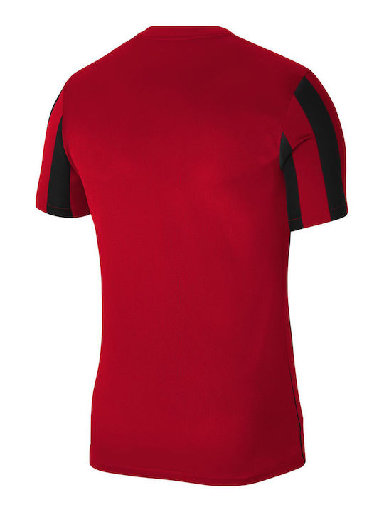 Nike Striped Division Men's Athletic T-shirt Short Sleeve Red