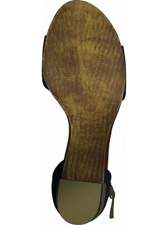 Suede Sandals Navy Blue