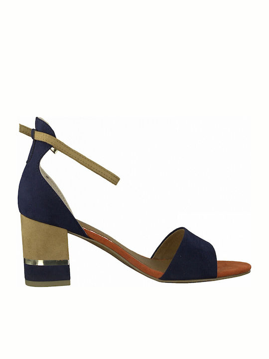Suede Sandals Navy Blue