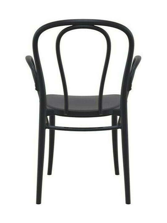 Καρέκλα Ζαππείου Πολυπροπυλενίου Victor XL Black 57x52x85εκ.