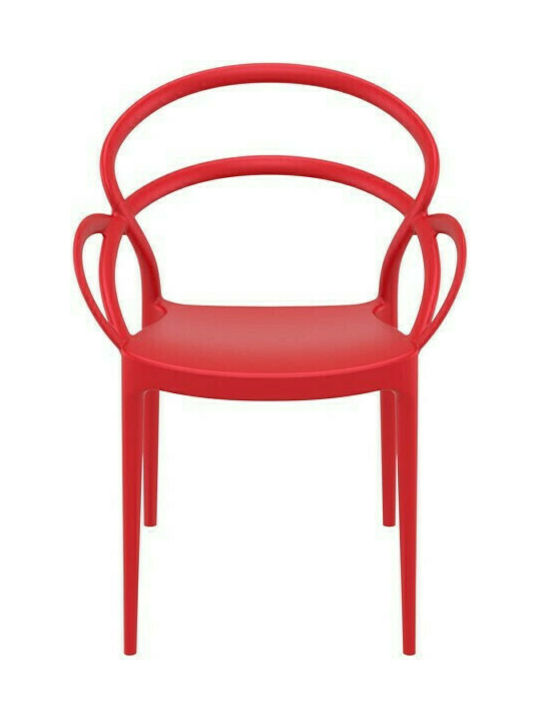 Scaun de exterior Polipropilenă Mila Roșu 57x56x82cm