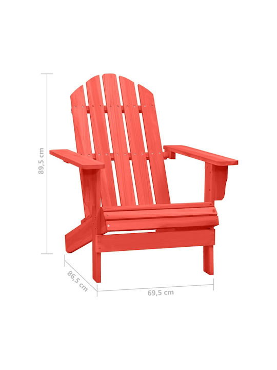 Hölzernes Adirondack Red 1Stück 70x91.5x92cm