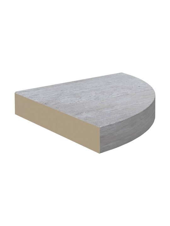 Raft de colț Perete Beton gri 35x35x3.8cm