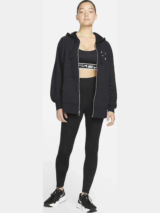 Dri-Fit Get Fit Damen Sweatshirtjacke Kapuzen Schwarz