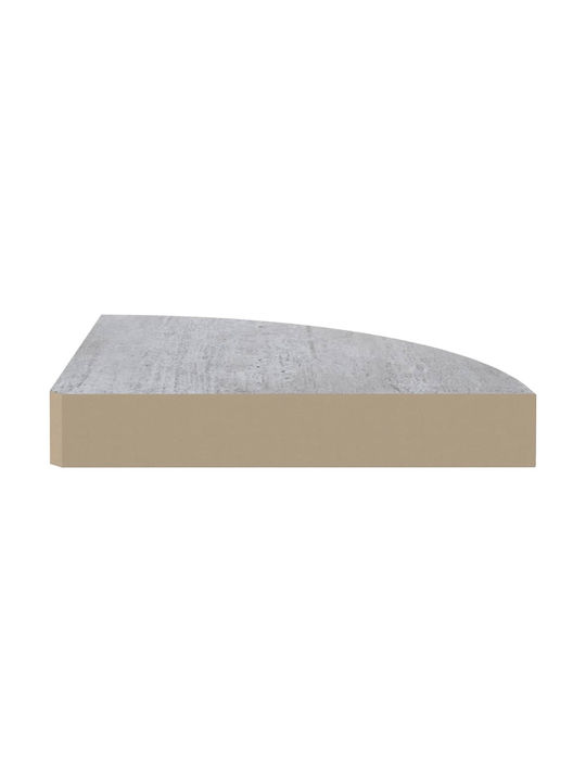 Corner Shelf Wall Grey Concrete 25x25x3.8cm