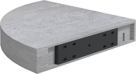 Eckiges Wandregal Grau Beton 25x25x3.8cm
