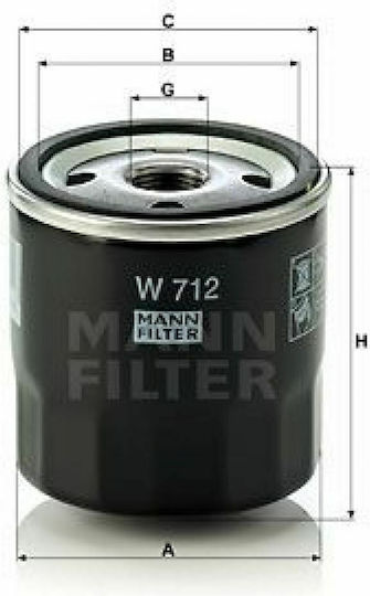 Mann Filter Φίλτρο Λαδιού Αυτοκινήτου για Nissan/Renault