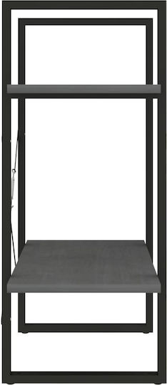 Bibliothek Grau - Schwarz 60x30x70cm