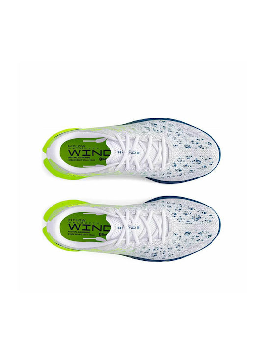 Flow Velociti Wind 2 Sport Shoes Running White / High Vis Yellow / Cruise Blue