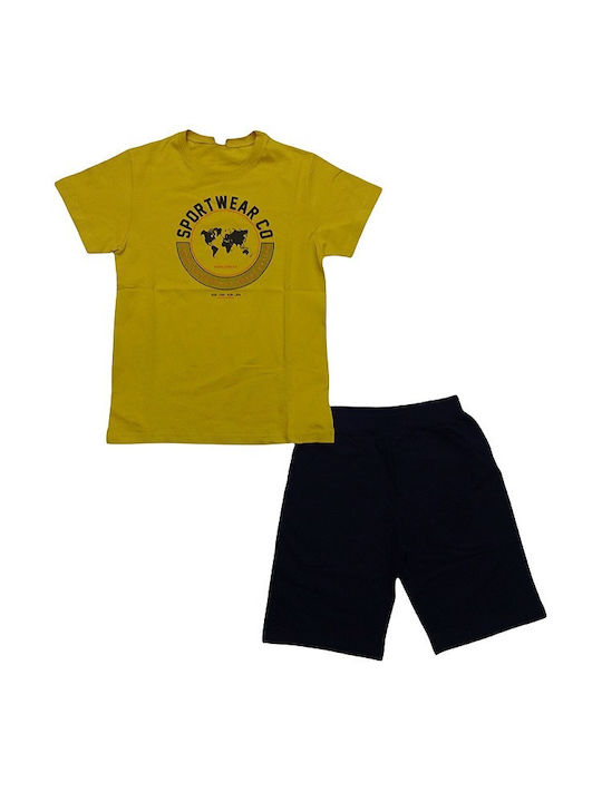 Joyce Kids Set with Shorts Summer 2pcs Yellow