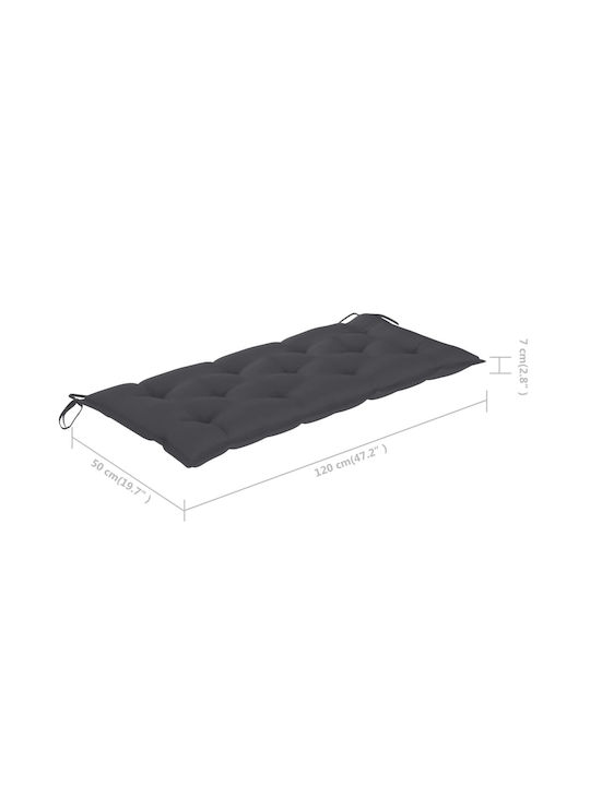 Bench Outdoor Bamboo with Pillows 118x38x45cm