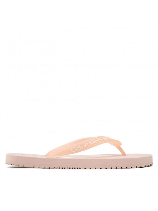 Calvin Klein Monogram Women's Flip Flops Pink