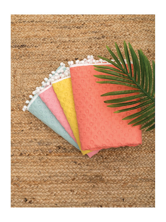 Palamaiki Juniper Coverlet Queen Size Microfiber Coral 220x240cm