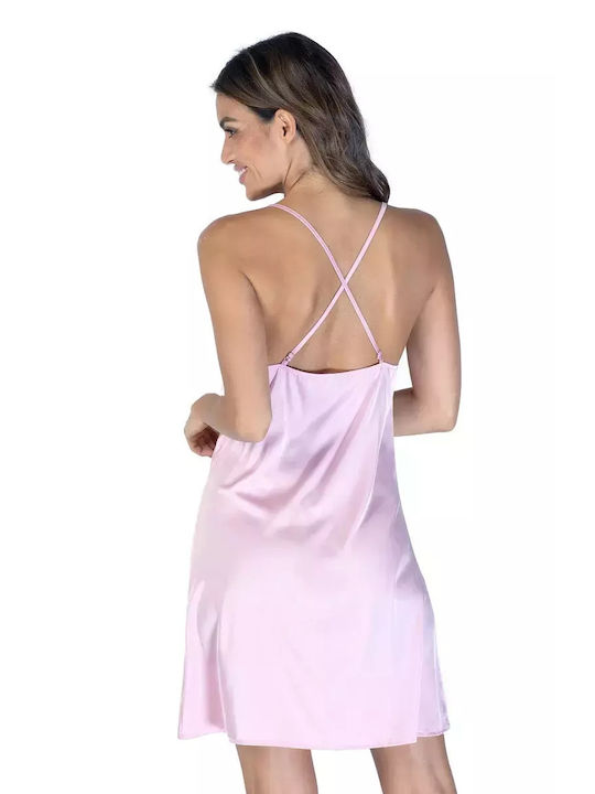 Bonatti Summer Satin Women's Nightdress Pink Fabrizia