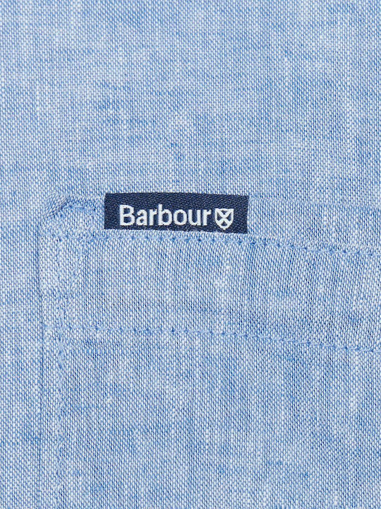 Long-sleeved Linen Shirt Light Blue