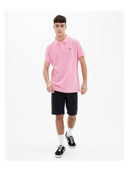Polo Kurzarmbluse Rosa