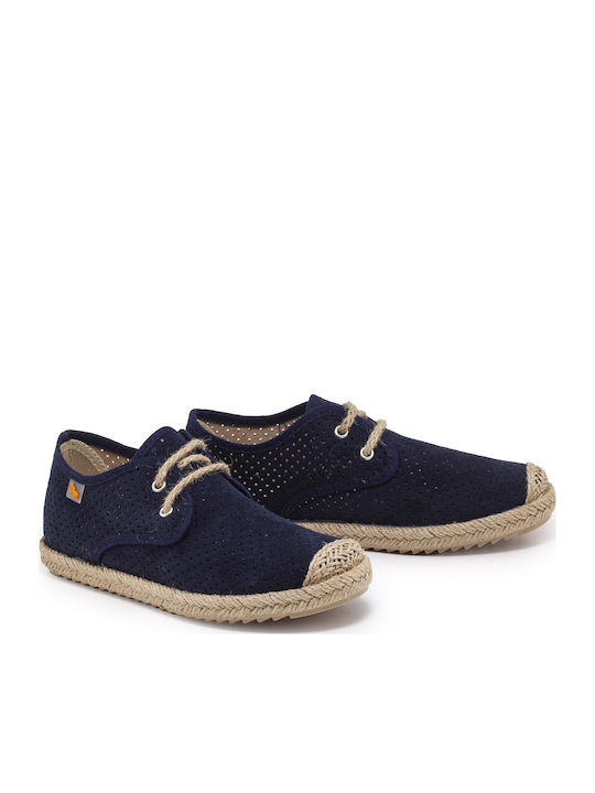 Kids Espadrilles with Laces Navy Blue