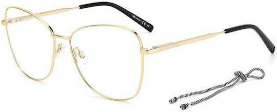 Missoni Rame Ochelari Metalice Pentru Femei Fluture Aurii MMI 0102 J5G