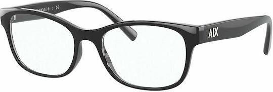 Armani Exchange Women's Acetate Prescription Eyeglass Frames Black AX3076 8255