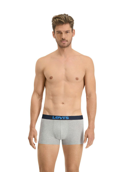 Levi's Herren Boxershorts Grey / Navy Blue 2Packung