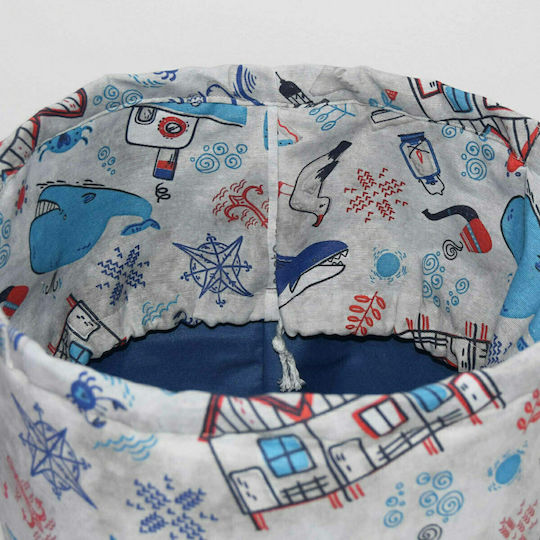 Decocraft Kinder Aufbewahrungssack Faltbar aus Stoff Faros Blau 50x20x55cm 1Stück