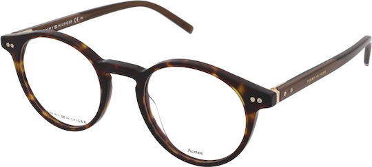 Tommy Hilfiger Männlich Kunststoff Brillenrahmen Braun Schildpatt 1813086