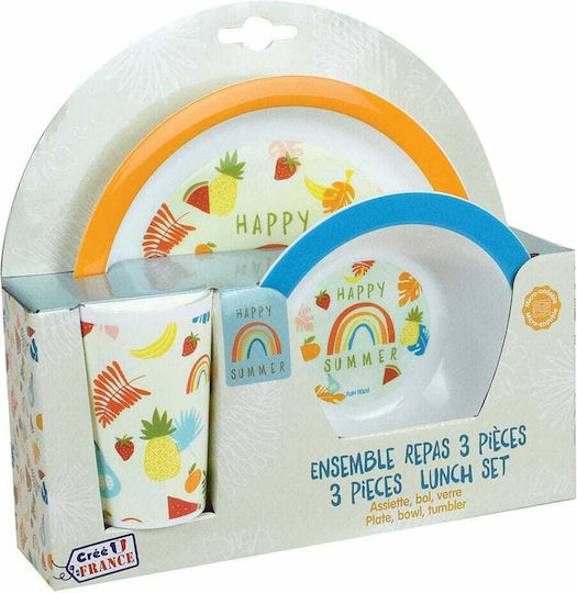 Ango Feeding Set Fruity's made of Plastic Multicolour 3pcs