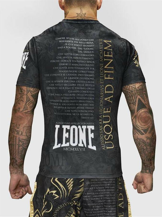 Leone Legionarivs Ανδρική Κοντομάνικη Μπλούζα AB925 Rashguard για Jiu-Jitsu Μαύρη Leone Legionarivs Ανδρική Κοντομάνικη Μπλούζα AB925 Rashguard για Jiu-Jitsu Μαύρη