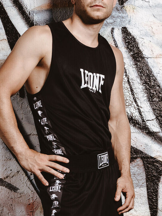 Leone Ambassador Singlet Тениска AB218 за Бокс Черен