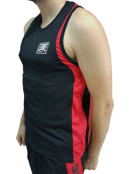 Leone talia Singlet Ανδρική Αμάνικη Μπλούζα AB721 για Boxing Μαύρη