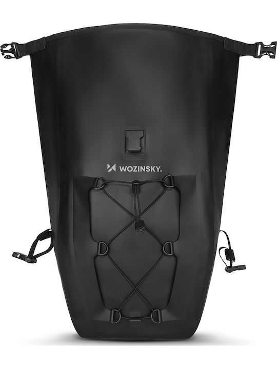 Wozinsky WBB24BK Geantă pentru portbagaj bicicletă Punga de bicicletă rezistentă la apă Trunchi de bicicletă 25l Negru