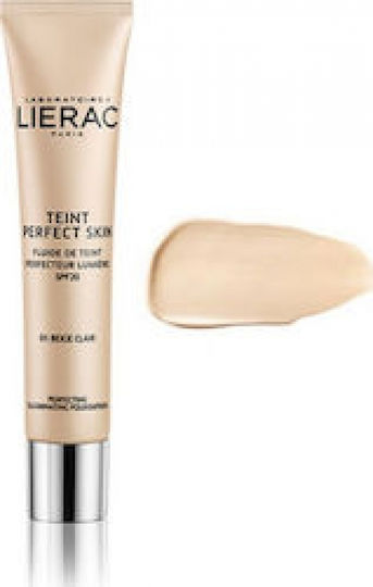 Lierac Teint Perfect Skin Perfecting Illuminating Foundation Лилаво/бяло SPF20 01 Beige Clair 30мл