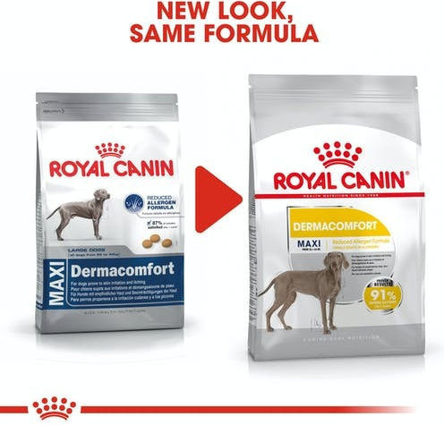 Royal Canin Dermacomfort Maxi 12kg Hrană Uscată fără Gluten pentru Câini Adulţi de Rase Mari cu Orez