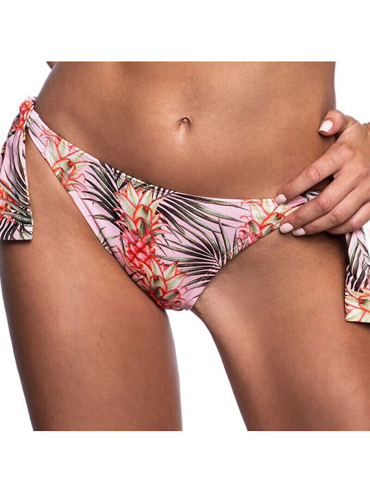 Romantic Era Bikini Slip mit Schnürchen Rosa