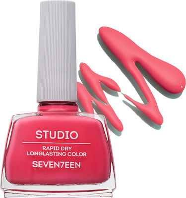 Seventeen Studio Rapid Dry Lasting Color Gloss Βερνίκι Νυχιών Quick Dry Φούξια 162 12ml