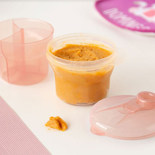 Kiokids Milk Powder Doser for 3 Food Portions Pink Simple