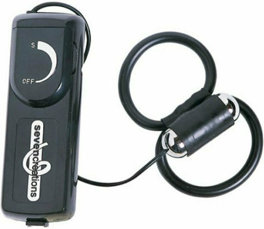 Seven Creations X Factor Vibrating Cock & Balls Ring Black