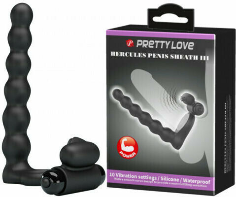 Pretty Love Hercules Vibrating Cockring Black