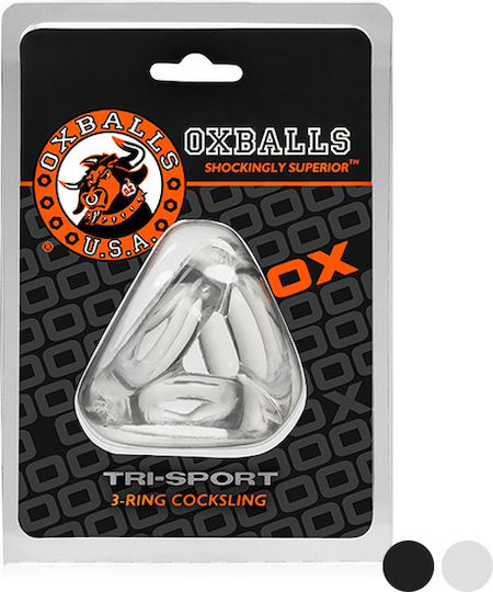 Oxballs Tri-Sport Adjustable Fit Cocksling Clear