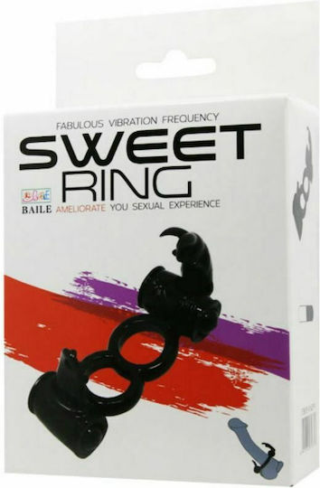 Baile Sweet Ring Double Ring With Double Rabbit Black