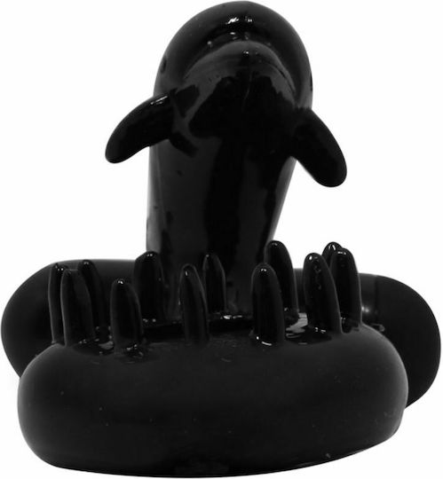 Baile Sweet Ring Clit Stimulating Dolphin Вибриращ Пръстен Петел Black