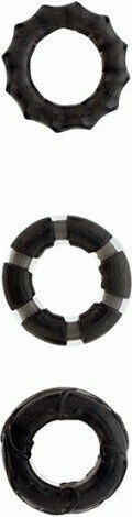 Dream Toys Menzstuff Stretchy Cock RIngs Smoke 3pcs