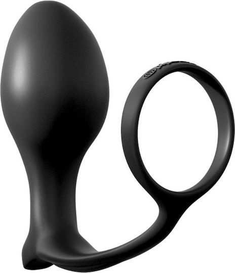 Pipedream Anal Fantasy Collection Ass-Gasm Cock Ring Advanced Plug Black