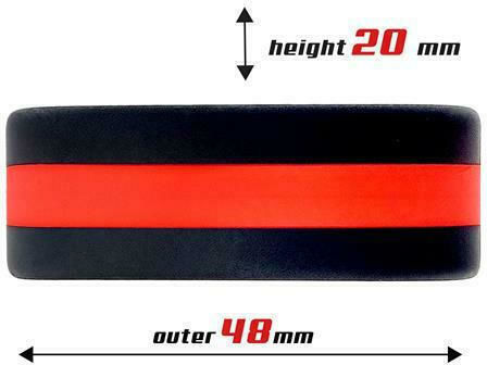 IntoYou Beast Rings Ribbon Silicone Cock Ring 36mm Cock Ring Schwanz Silikon Black / Red