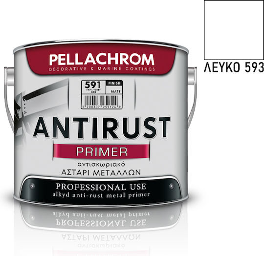 Pellachrom Antirust Primer Ship Primer Anti-corrosion Alkyd Primer for Metal 2.5L White